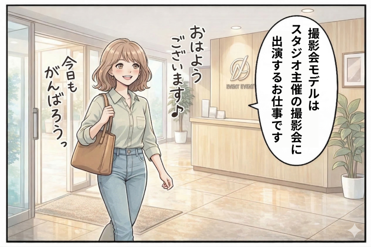 撮影会モデルの仕事を知る女性を描いた漫画